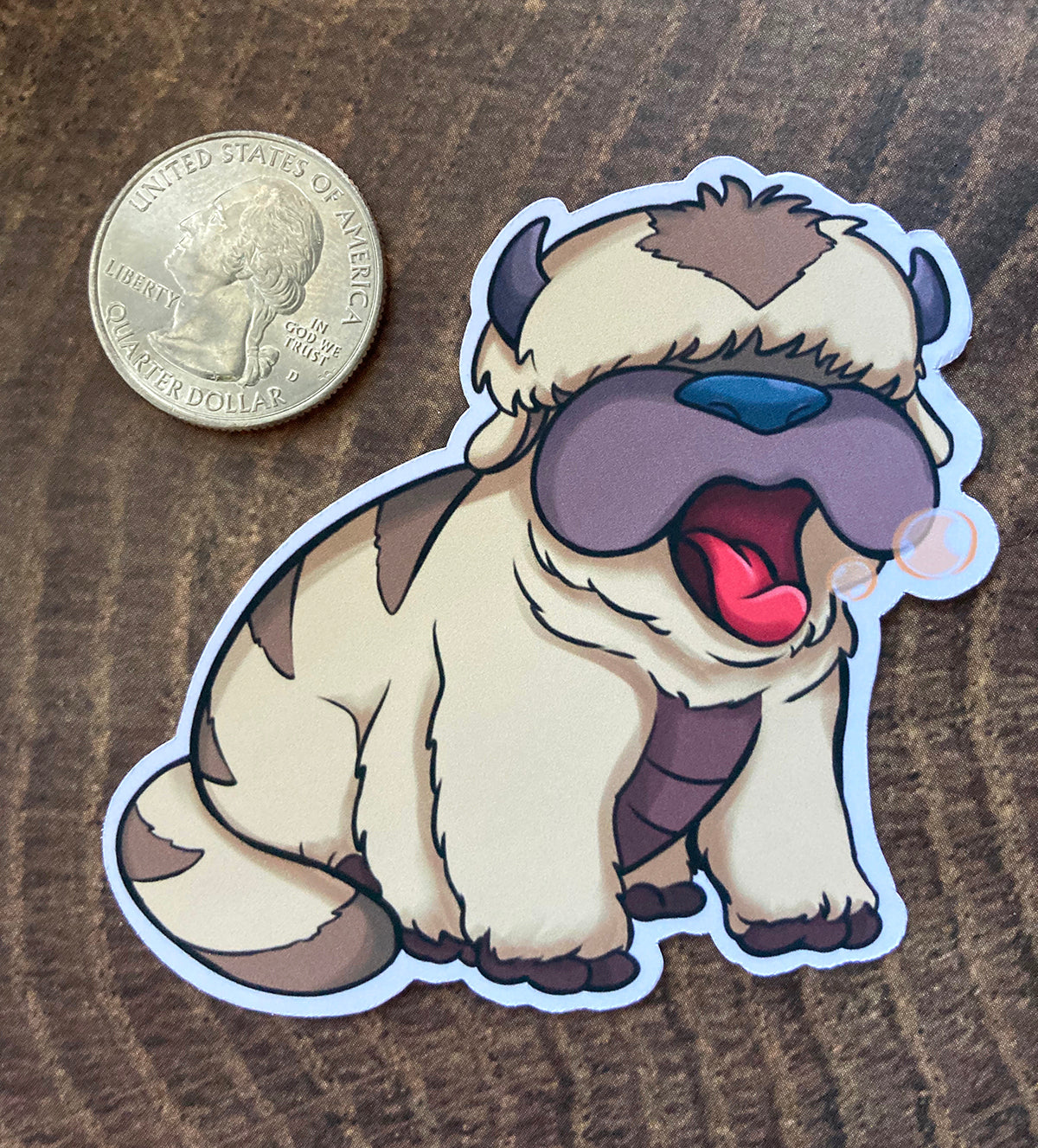 ATLA - Appa Sky Bison (Sleepy, Yawning) Chibi Gloss Sticker