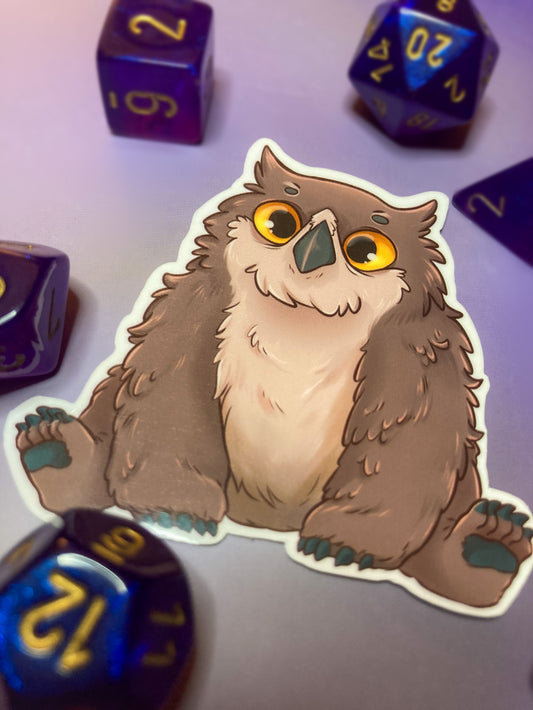Baldur's Gate 3 - Owlbear Cub Vinyl Sticker
