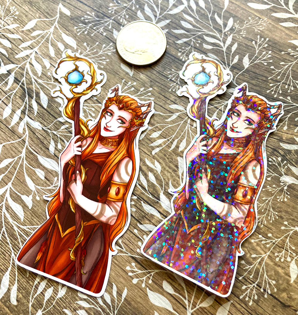 Keyleth Full Pose Vinyl / Sparkle Sticker (Select)