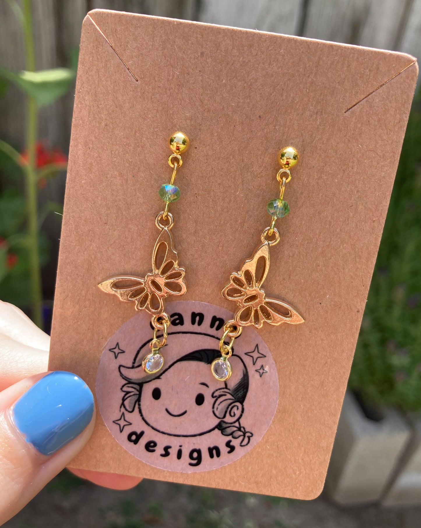 Gold Butterfly Stainless Earrings