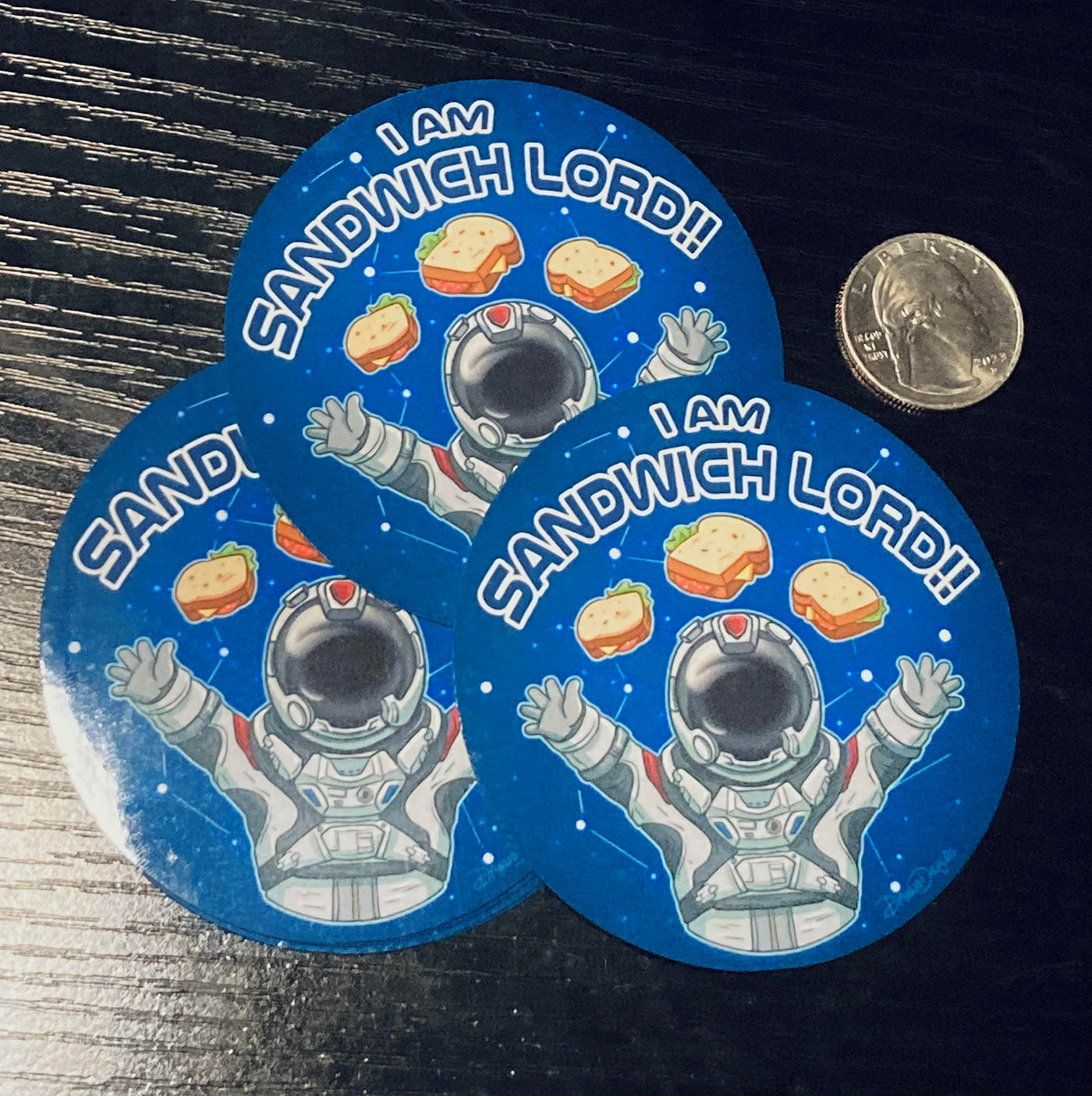 Astronaut, Sandwich Lord, Outer Space, Sci-fi - Starfield, Vinyl Gloss Sticker