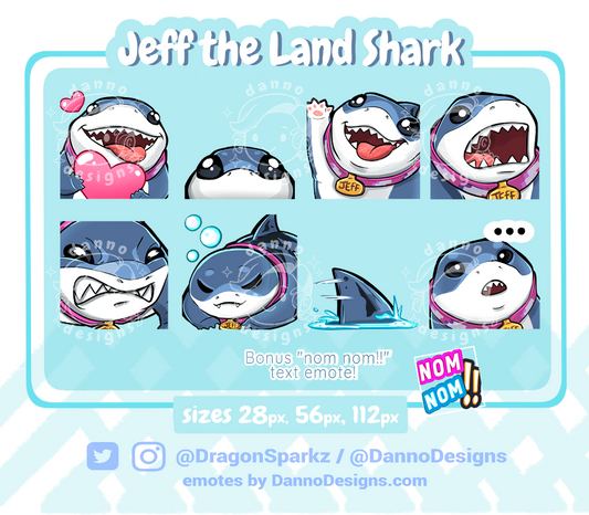 Jeff The Land Shark, Rivals Emote Pack - Digital Download