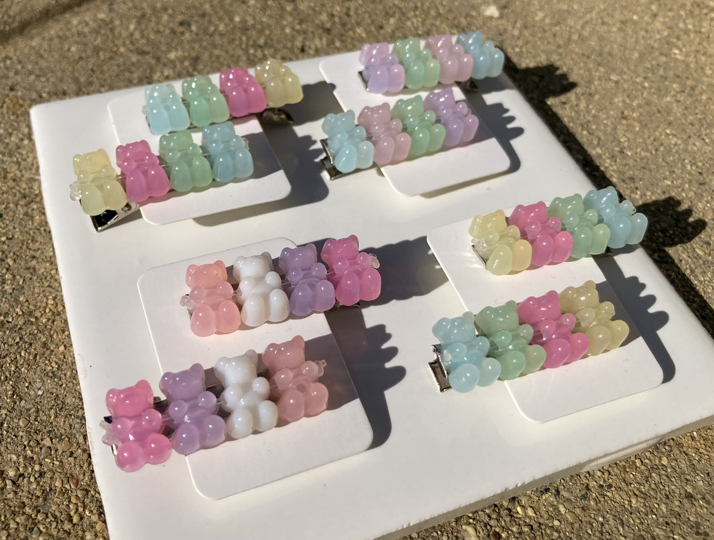 Pastel Mini Gummy Bear Hair Clips