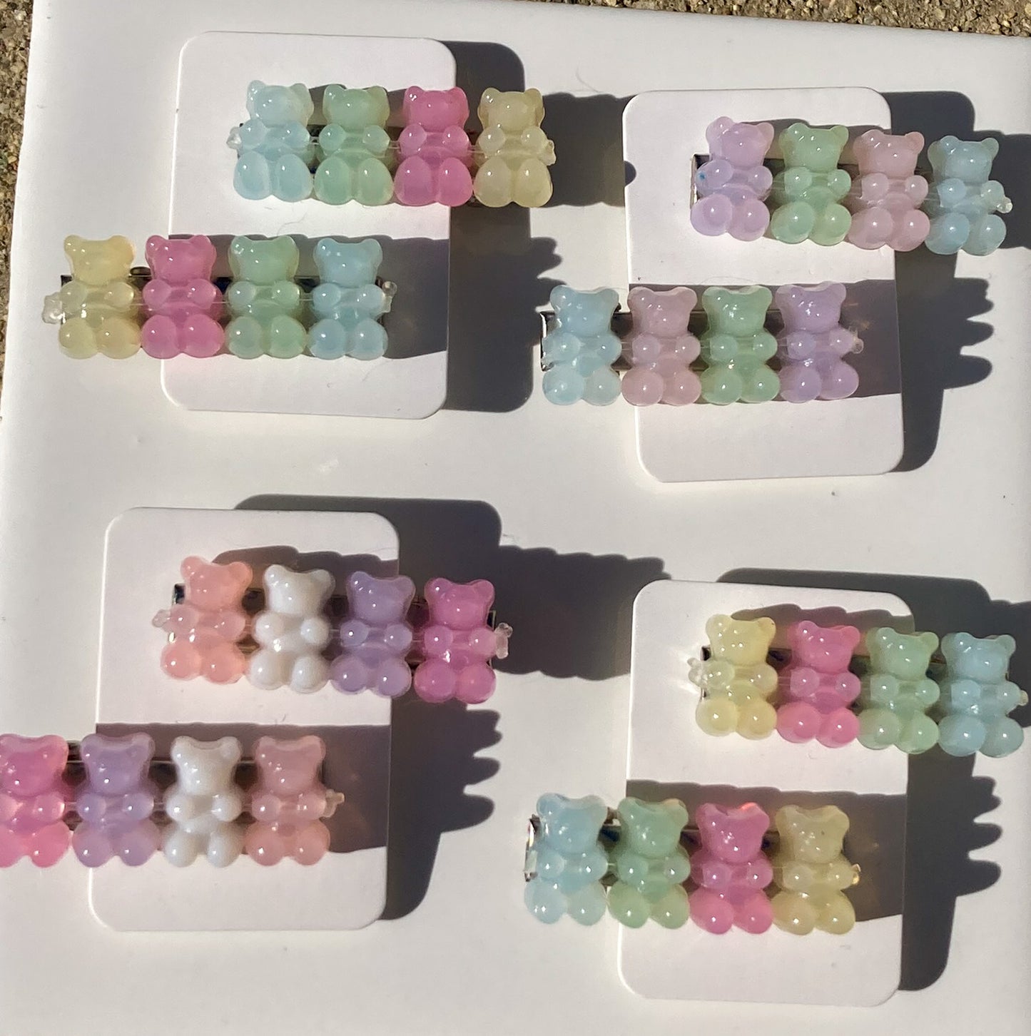 Pastel Mini Gummy Bear Hair Clips