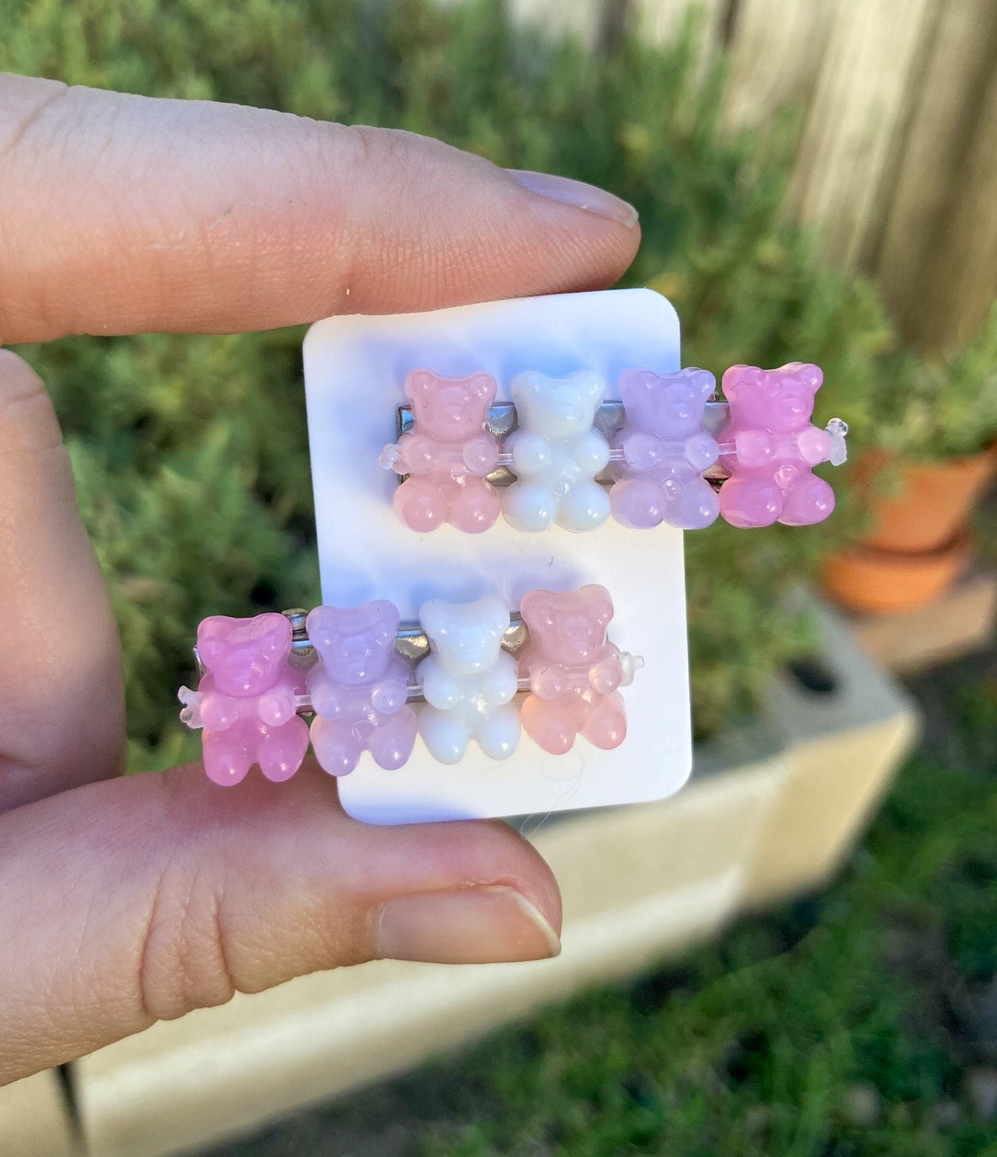 Pastel Mini Gummy Bear Hair Clips