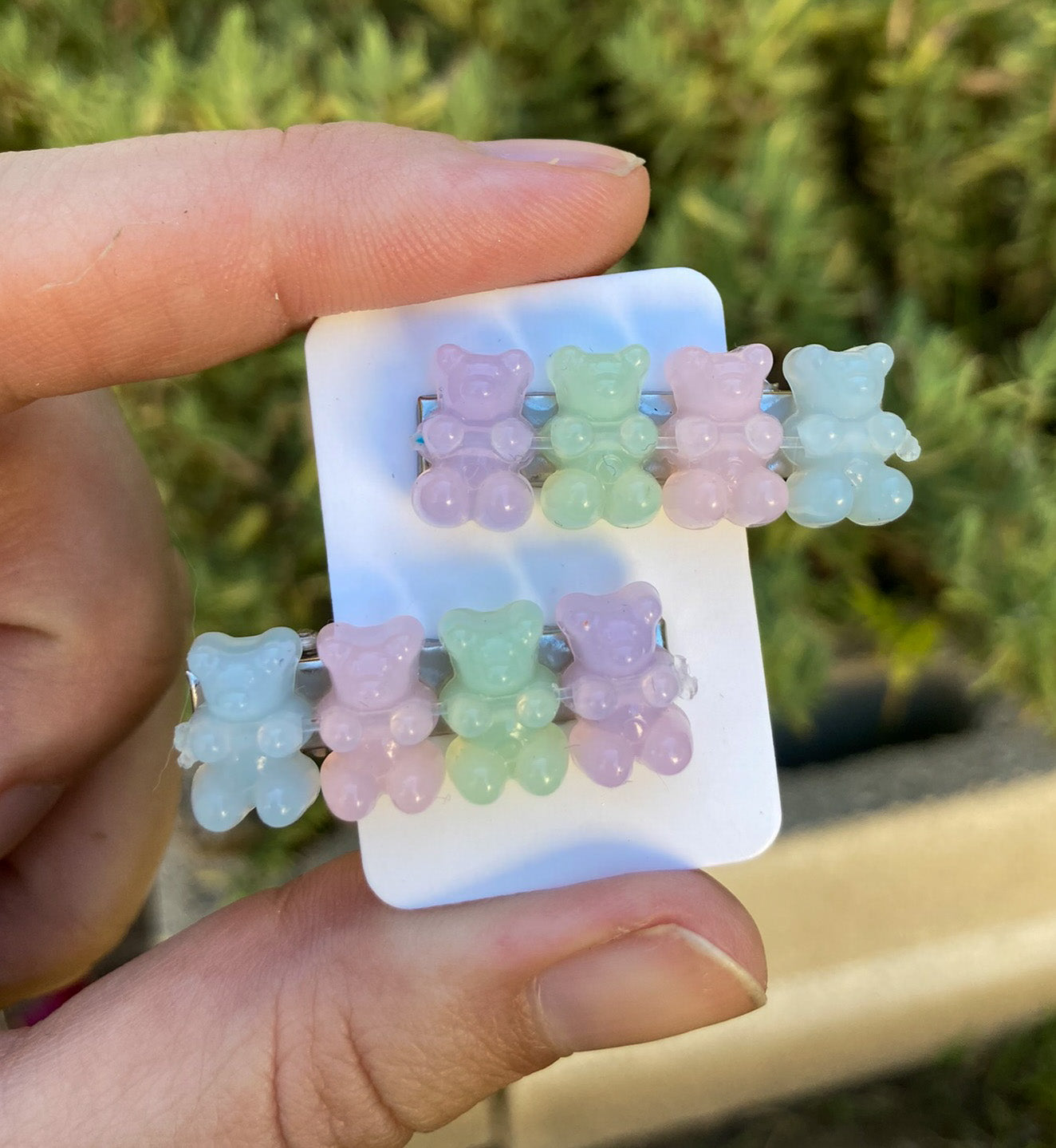 Pastel Mini Gummy Bear Hair Clips