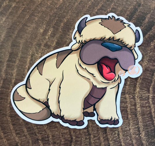 ATLA - Appa Sky Bison (Sleepy, Yawning) Chibi Gloss Sticker