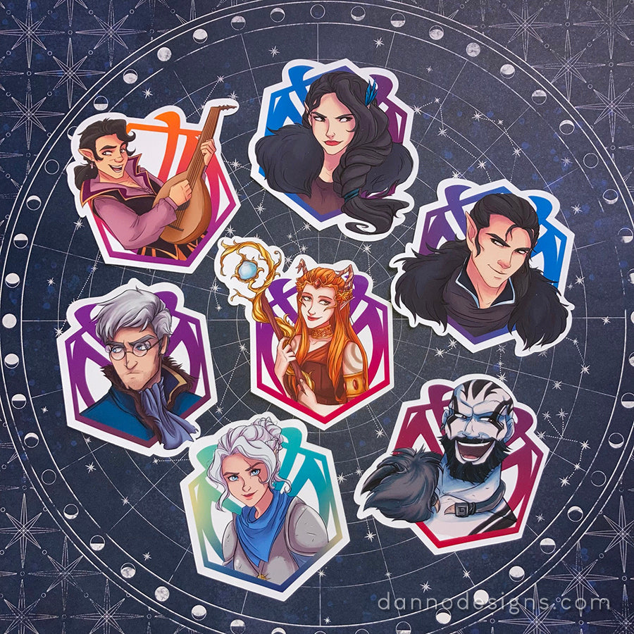 Vox Machina - Critical Role, Vinyl Gloss Stickers