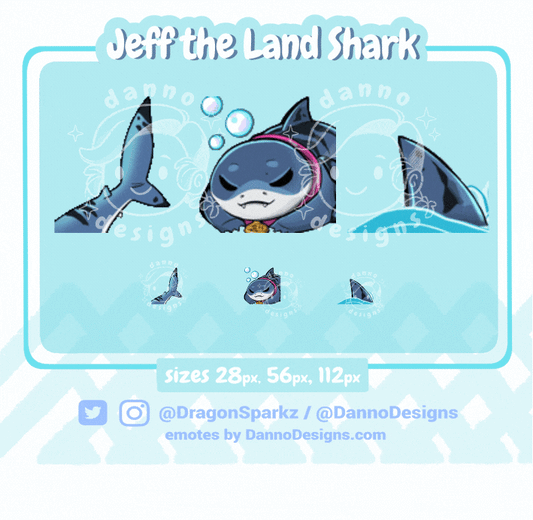 Jeff The Land Shark, Rivals (Animated) Emote Pack - Digital Download