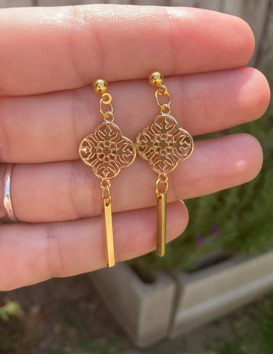 Gold Moroccan Inspired Stainless Earrings