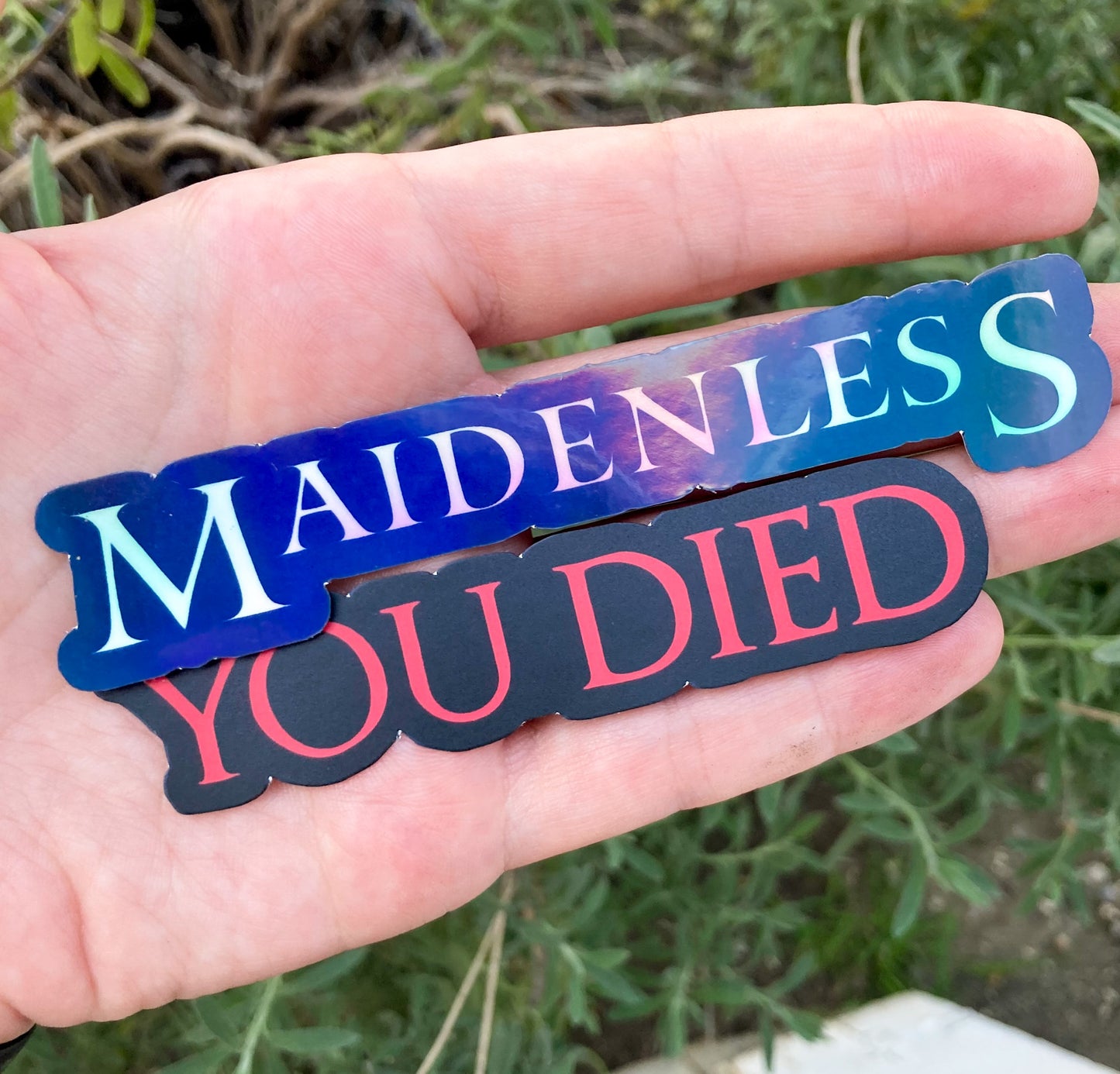 Dark Souls, Elden Ring - "You Died" and "Maidenless" Stickers