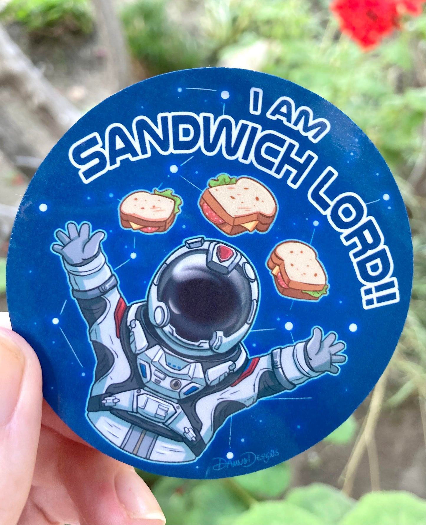 Astronaut, Sandwich Lord, Outer Space, Sci-fi - Starfield, Vinyl Gloss Sticker
