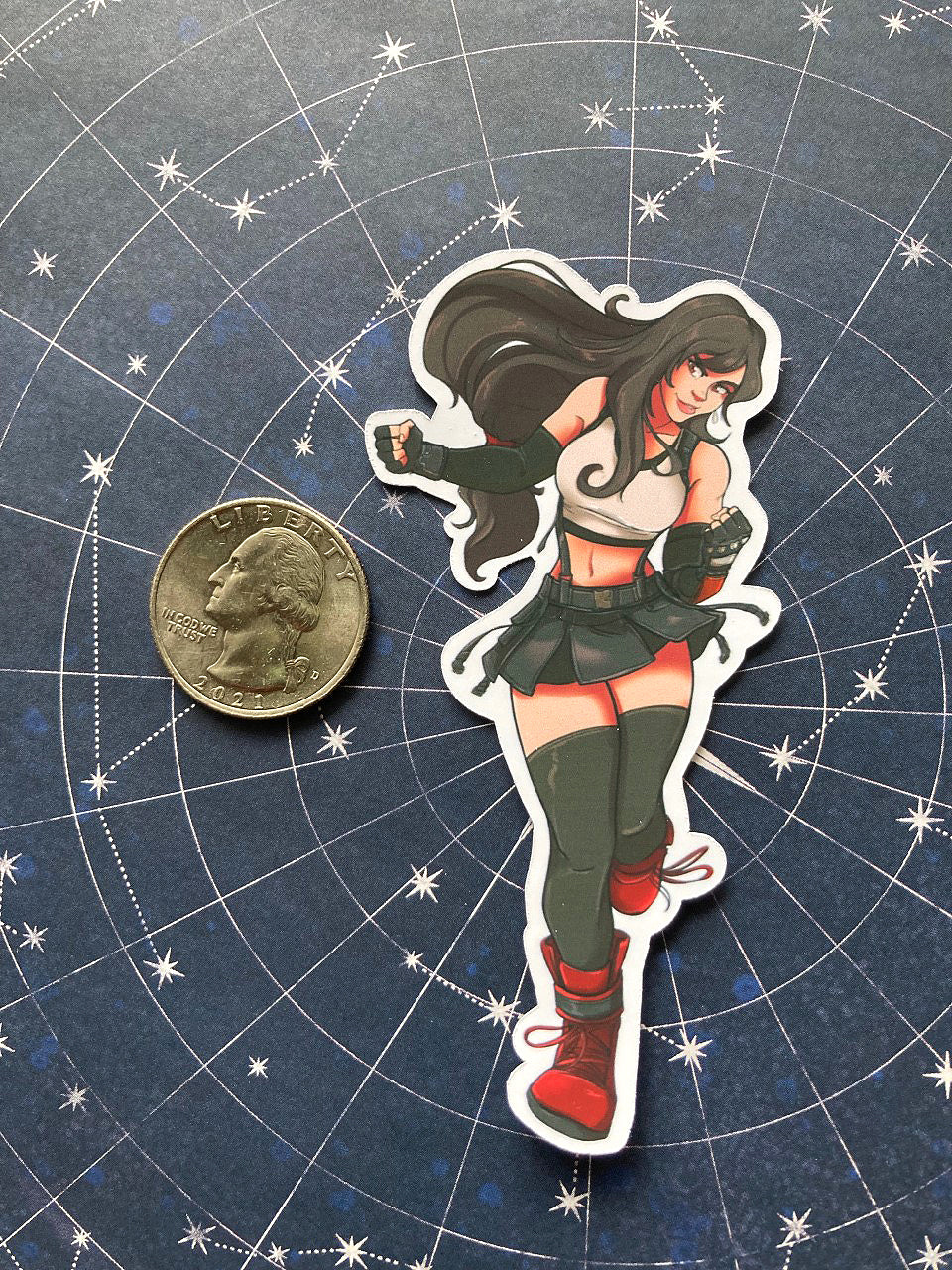 Tifa Final Fantasy 7 FFVII Matte Lightweight Sticker